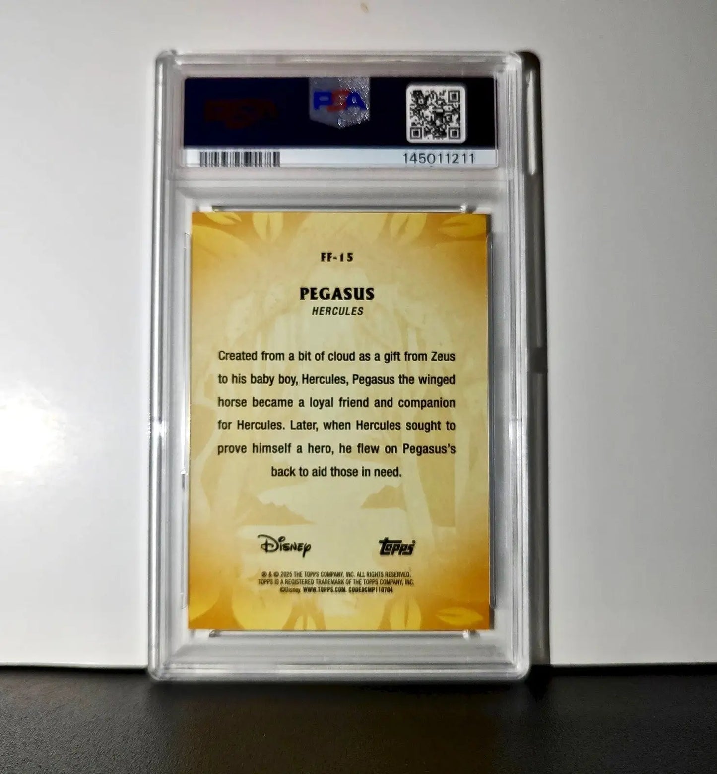 Pegasus 2025 Topps Disney #FF-15 Furry Friends Card Hercules PSA 9 Mint - Non-Sports Card Single