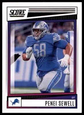 Penei Sewell 2022 Score #86 Detroit Lions - Football Card Single