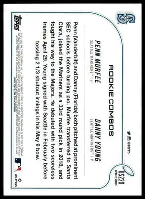 Penn Murfee / Danny Young RCOM Rookie 2022 Topps Update #US220 Seattle Mariners - Baseball Card Single