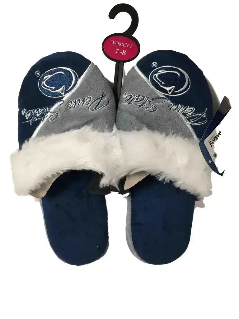 Penn State Nittany Lions Women’s Team Logo Cursive Colorblock Slipper - XL (11-12)