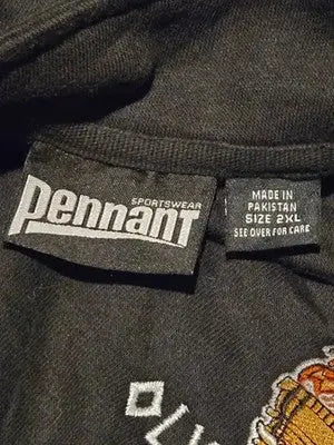 Pennant Sweatshirt Mens 2XL Black Marathon Olympians 1/4 Zip Embroidered Logo - Apparel