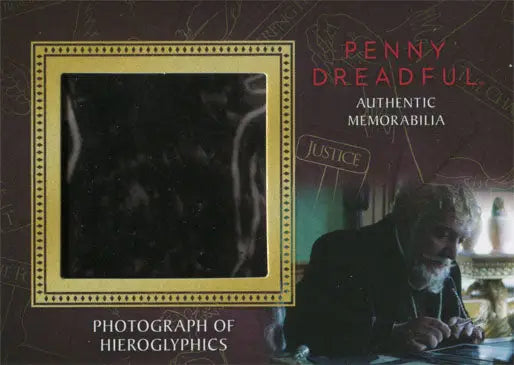 Collectible Penny Dreadful trading card with space for photo and text, M13