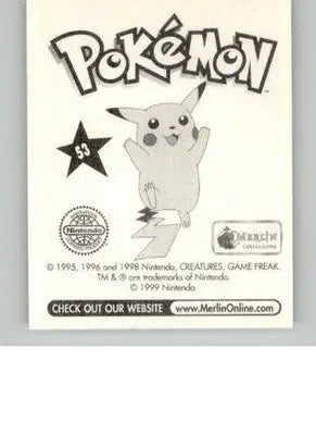 Persian - 1999 Merlin Pokemon Stickers - #53 - Non_sport - Non-Sports Card Single