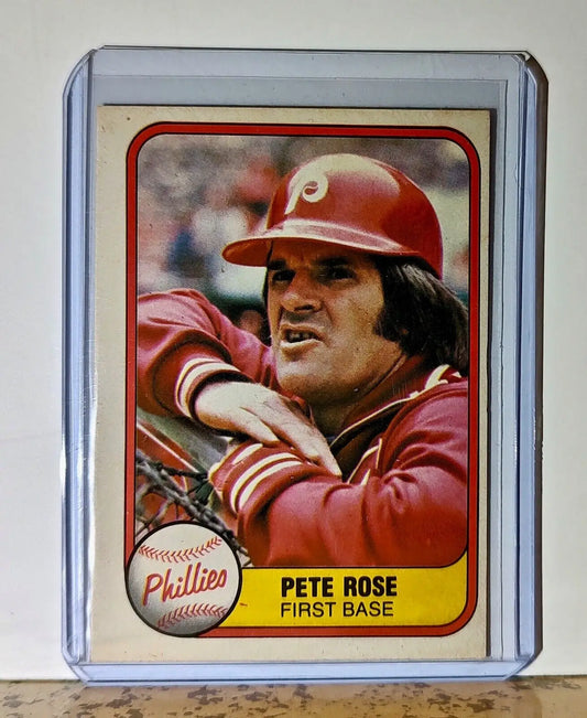 Pete Rose 1981 Fleer MLB #1 Baseball Card Philadelphia Phillies - Baseball Card Single