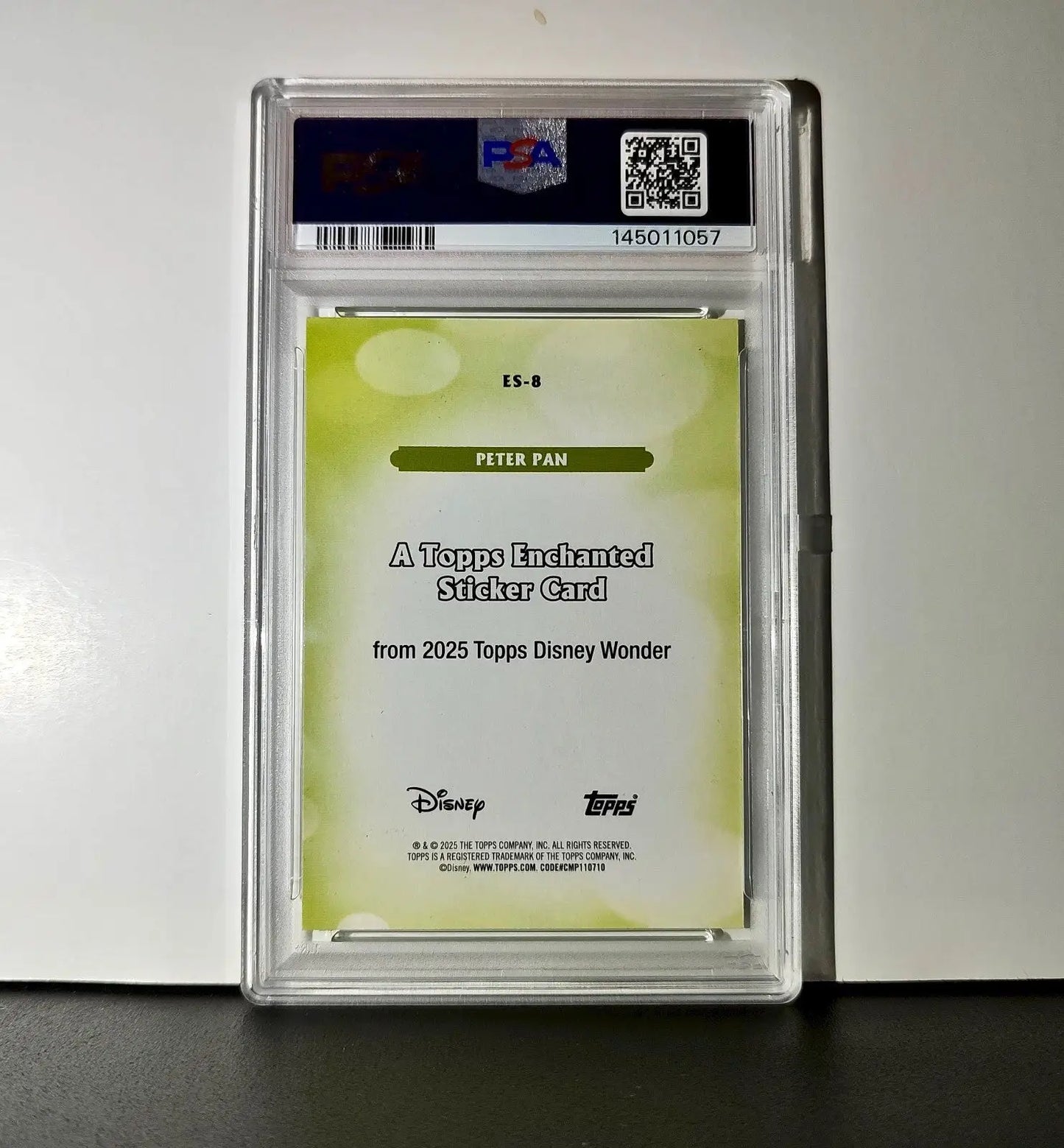 Peter Pan 2025 Topps Disney #ES-8 Enchanted Sticker Card Peter Pan PSA 9 - Non-Sports Card Single