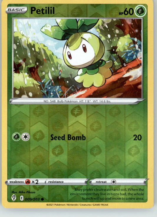 Petilil - Evolving Skies - 009/203 - Reverse Holo LP Pokemon - Pokémon Card Single