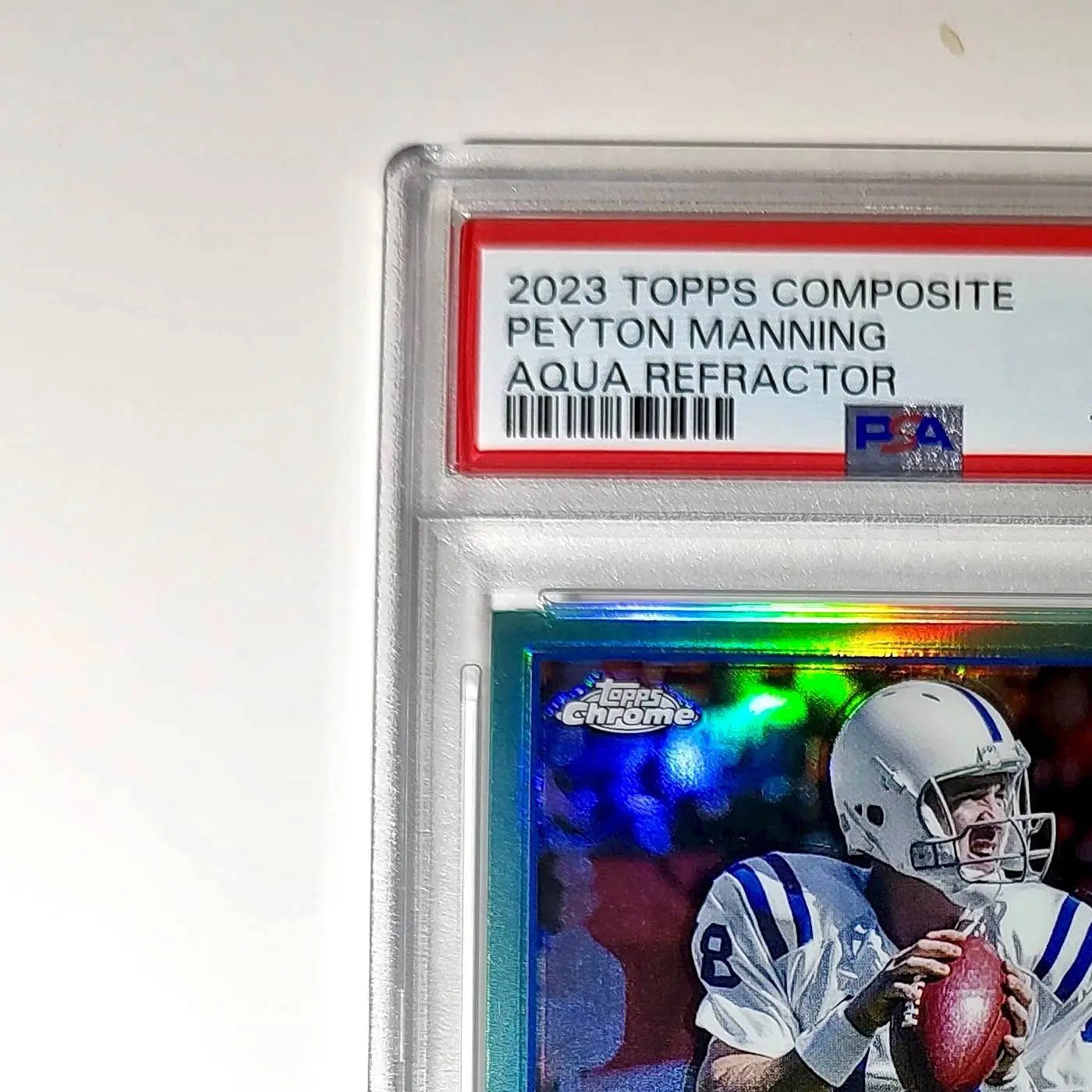 Peyton Manning 2023 Topps #11 057/199 Aqua Refractor PSA 9 Mint - Football Card Single
