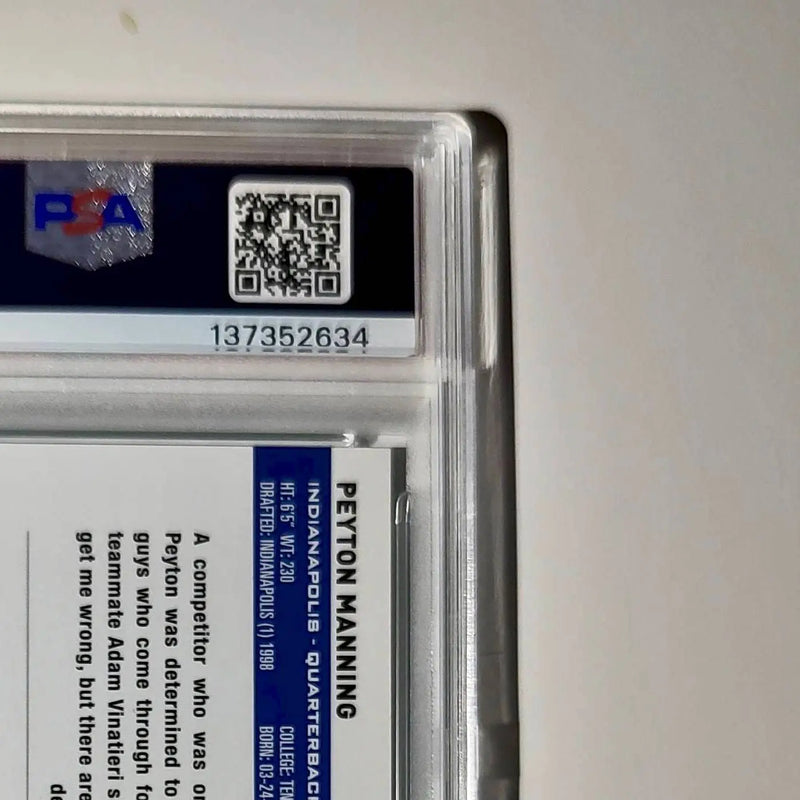 Peyton Manning 2023 Topps #11 057/199 Aqua Refractor PSA 9 Mint - Football Card Single