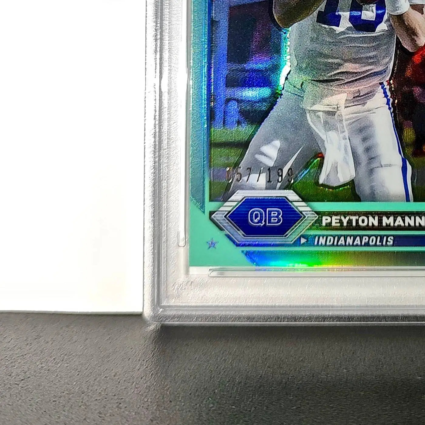 Peyton Manning 2023 Topps #11 057/199 Aqua Refractor PSA 9 Mint - Football Card Single