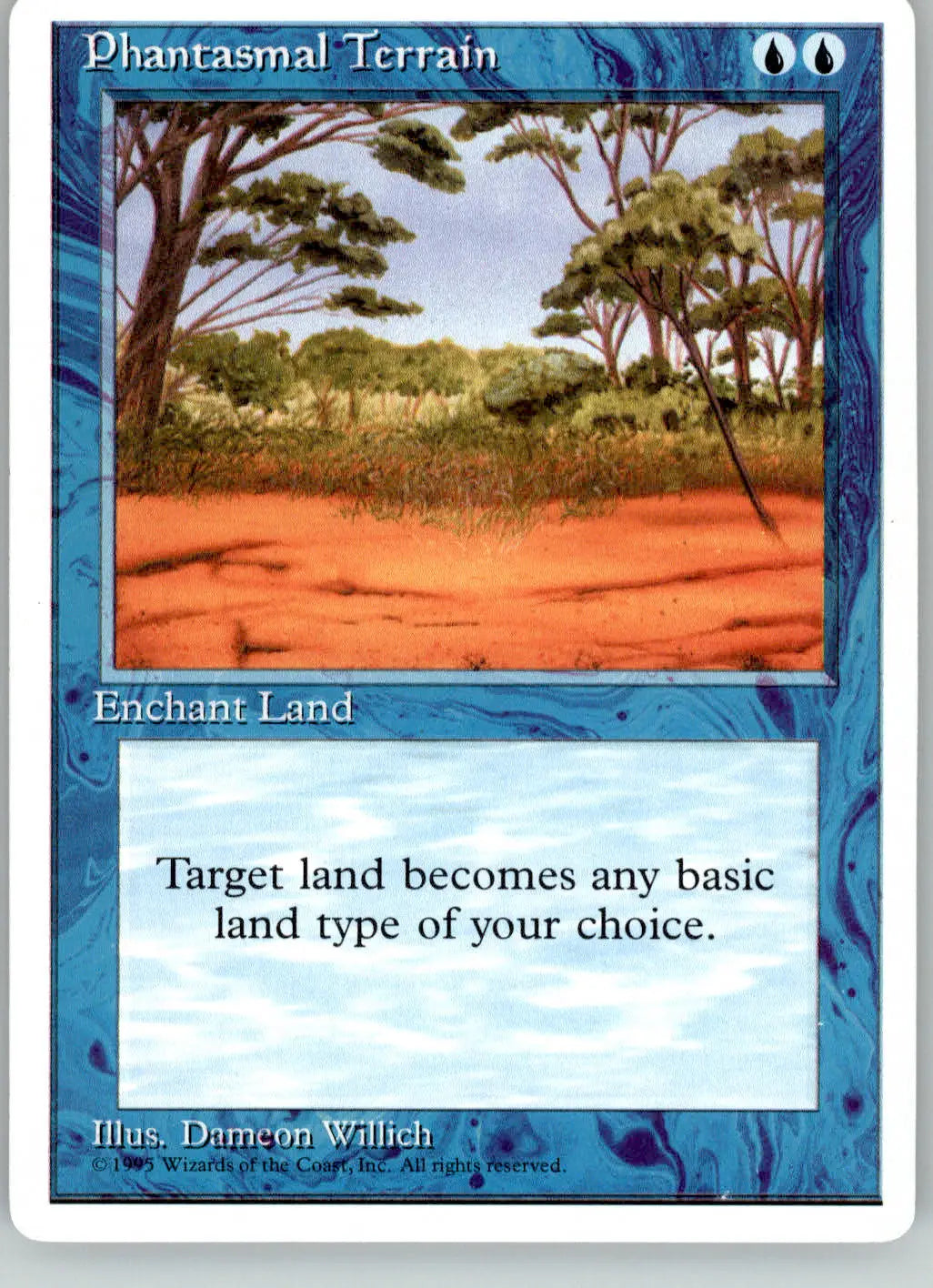 Phantasmal Terrain - Fourth Edition ALTERNATE - LP Magic: The Gathering