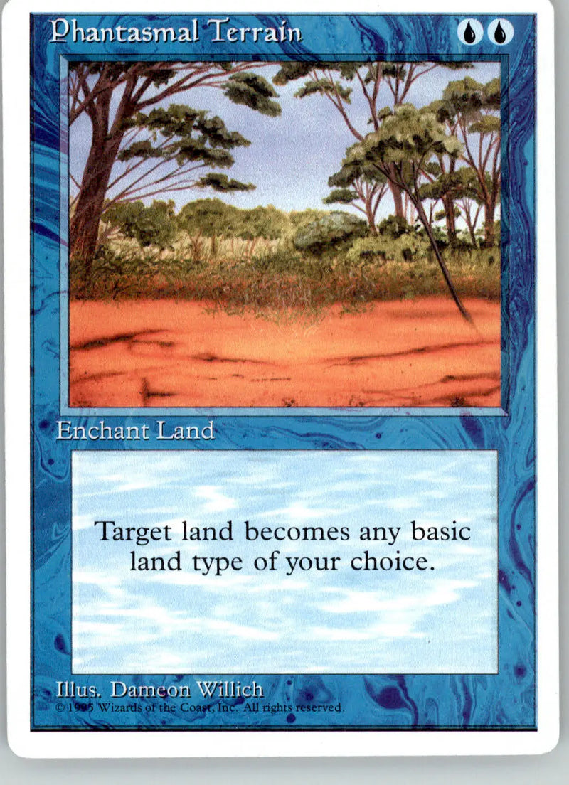 Phantasmal Terrain - Fourth Edition ALTERNATE - MP Magic: The Gathering