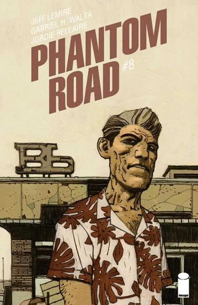 Phantom Road #8 comic cover showcasing a figure in floral shirt, perfect for trading cards