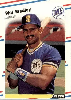 Phil Bradley - 1988 Fleer - #369 - Baseball - Baseball Card Single