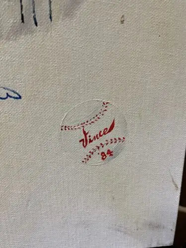 Baseball-themed signature of Phil Niekro, NY Yankees pitcher, in a 16x20 oil painting