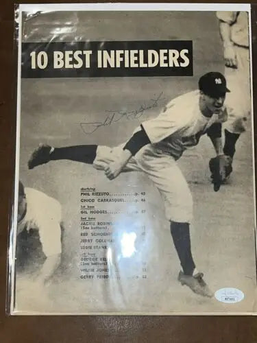 Phil Rizzuto signed Sport Magazine with photo JSA COA featuring New York Yankees