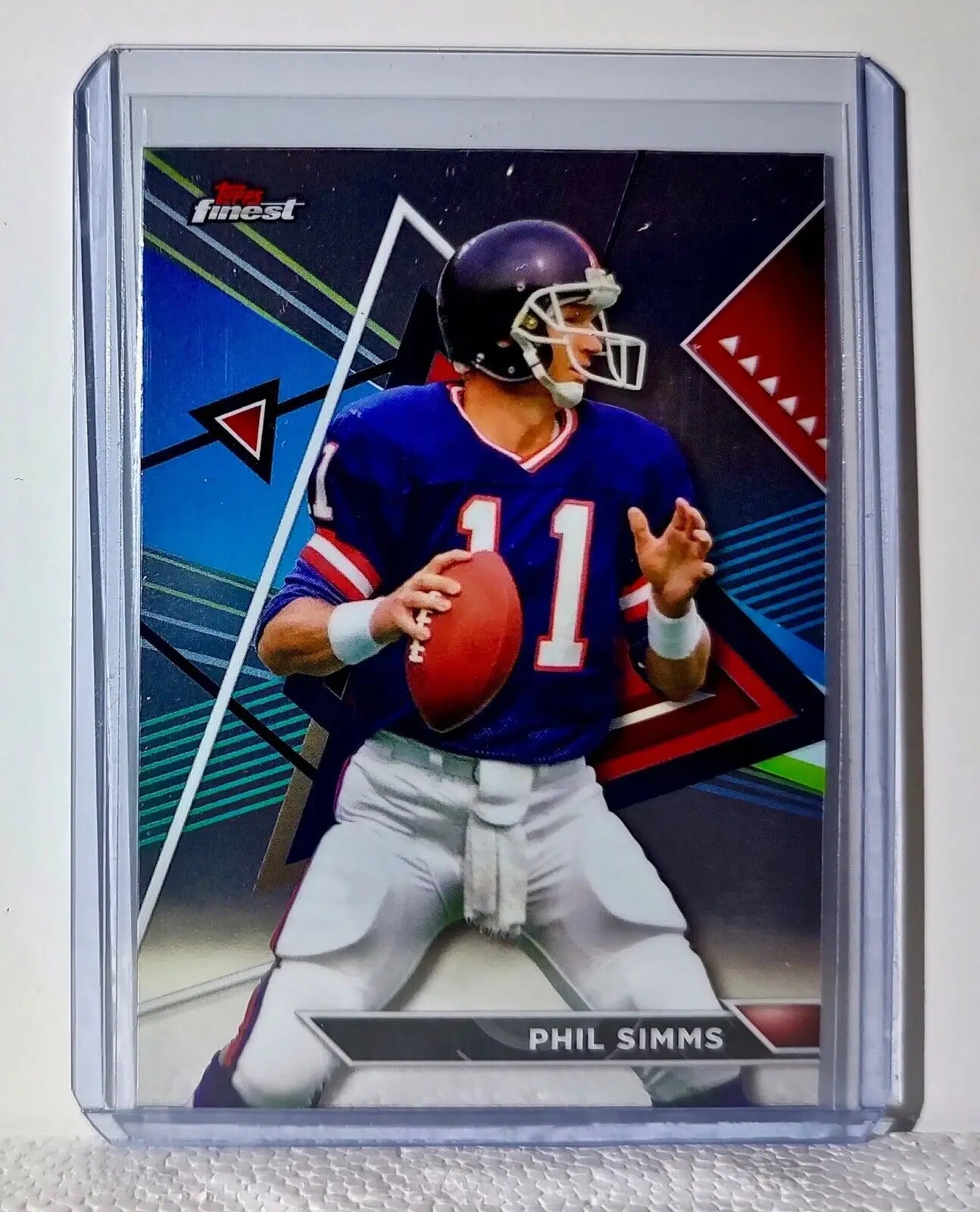Phil Simms 2023 Topps Finest NFL #222 Football Card New York Giants