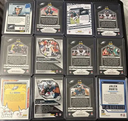 Philadelphia Eagles 12 Card Lot. Hurts Barkley Brown