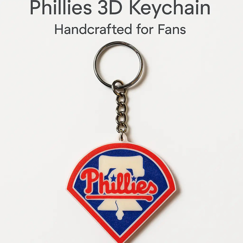 Philadelphia Phillies 3D Bell Logo Keychain MLB Baseball Fan Gift Key Ring