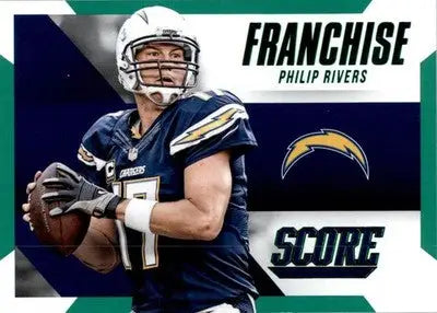 Philip Rivers - 2015 Score - #11 - Franchise Green Football - Football Card Single
