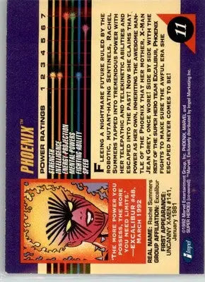 Phoenix - 1992 Impel Marvel Universe - NM - #11 - Marvel Card Single