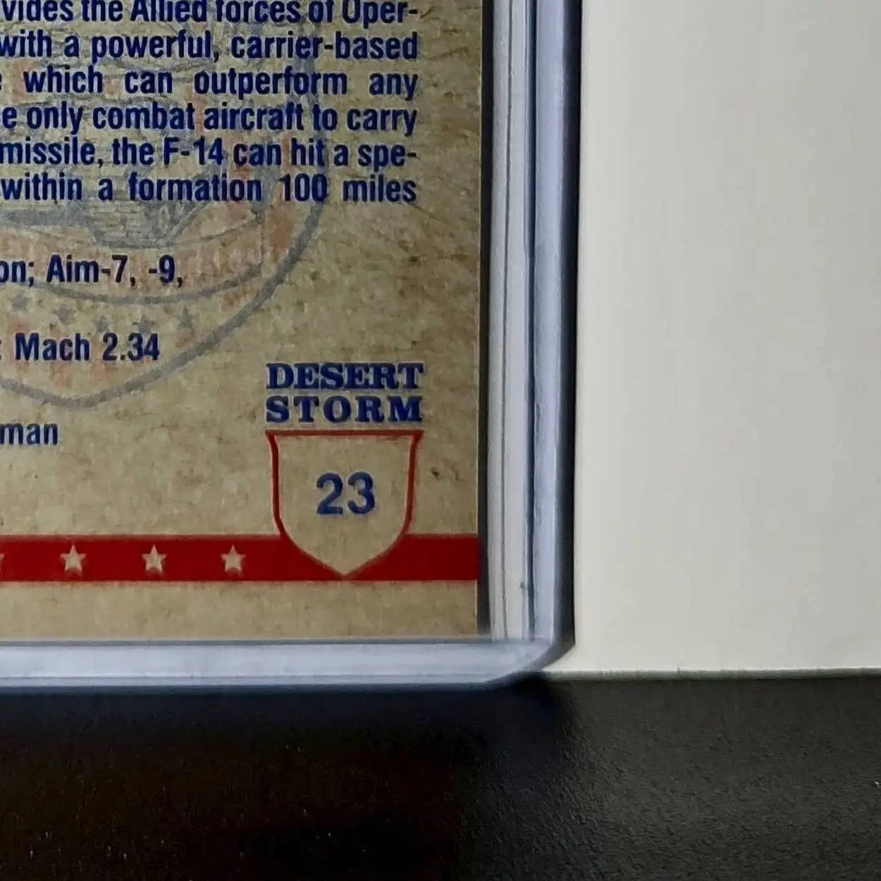 Phoenix Missiles on F-14 1991 Topps Desert Storm #23 Card - Other