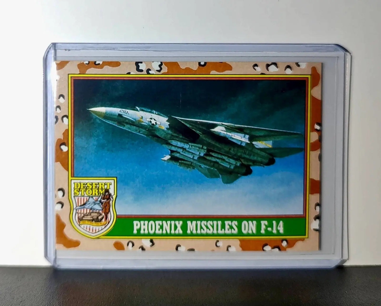 Phoenix Missiles on F-14 1991 Topps Desert Storm #23 Card - Other