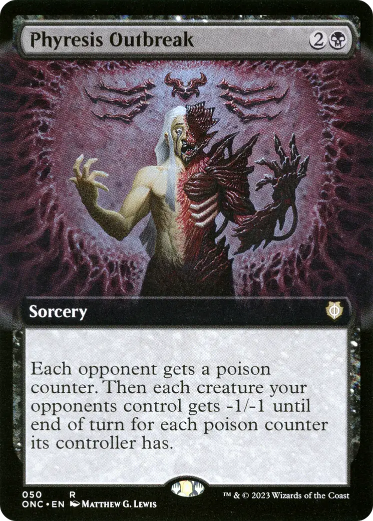 Phyresis Outbreak (Extended Art) [Phyrexia: All Will Be One Commander] - TCG - MTG Single