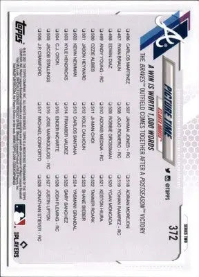 Picture Time Pache Acuna Jr Markakis) 2021 Topps #372 Braves - Baseball Card Single