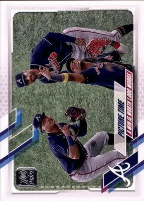 Picture Time Pache Acuna Jr Markakis) 2021 Topps #372 Braves - Baseball Card Single
