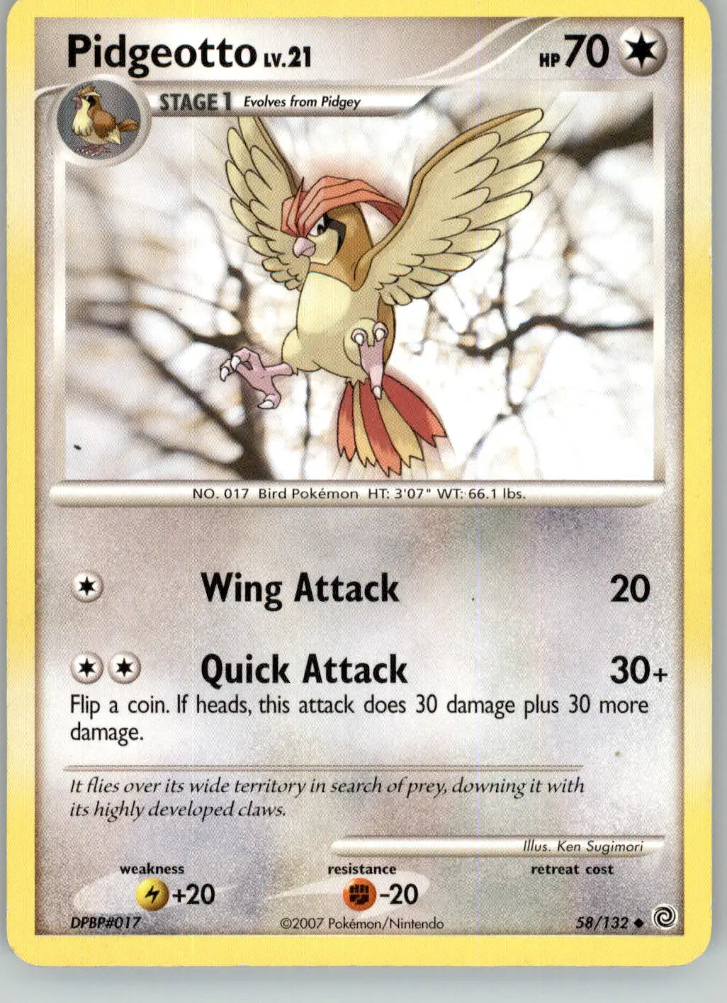 Pidgeotto - Secret Wonders - 58/132 - MP Pokemon - Pokémon Card Single