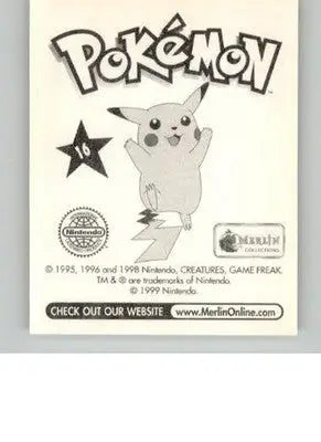 Pidgey - 1999 Merlin Pokemon Stickers - #16 - Non_sport - Non-Sports Card Single