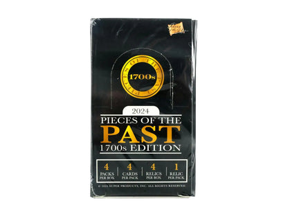 Sealed box of 2024 Pieces of the Past 1700s Edition trading cards hobby box Super Break