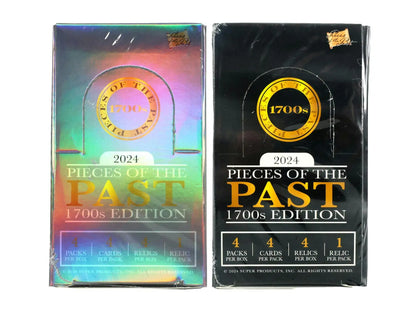 Two Boxes of Pieces of the Past 1700s Edition Trading Cards in Hobby Box Super Break 2024