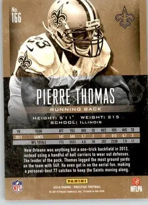 Pierre Thomas - 2014 Panini Prestige - #166 - Football - Football Card Single