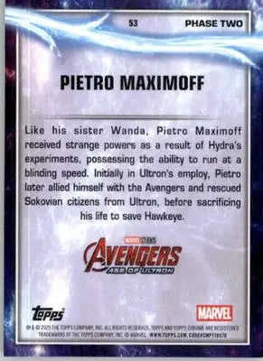 Pietro Maximoff - 2025 Topps Chrome Marvel Studios - #53 - Non_sport - Non-Sports Card Single