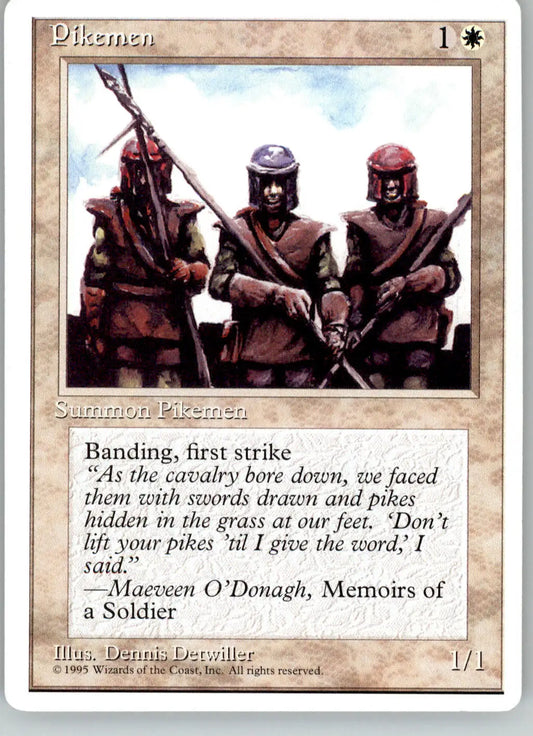 Pikemen - Fourth Edition ALTERNATE - LP Magic: The Gathering - Magic Card Single
