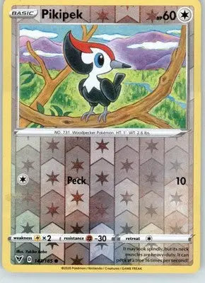 Pikipek - SWSH04: Vivid Voltage - 143/185 - Reverse Holo LP - Pokémon Card Single