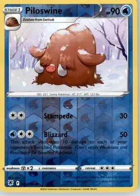 Piloswine - SWSH10: Astral Radiance - Reverse Holo LP - #032/189 - Pokémon Card Single