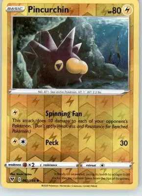 Pincurchin - SWSH04: Vivid Voltage - 062/185 - Reverse Holo LP - Pokémon Card Single