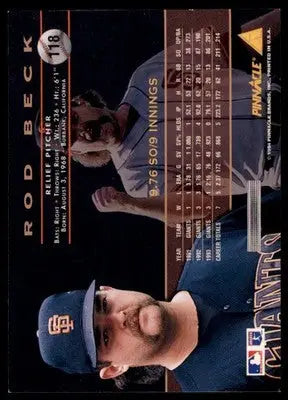 Pinnacle Rod Beck 118 San Francisco Giants LP - Baseball Card Single