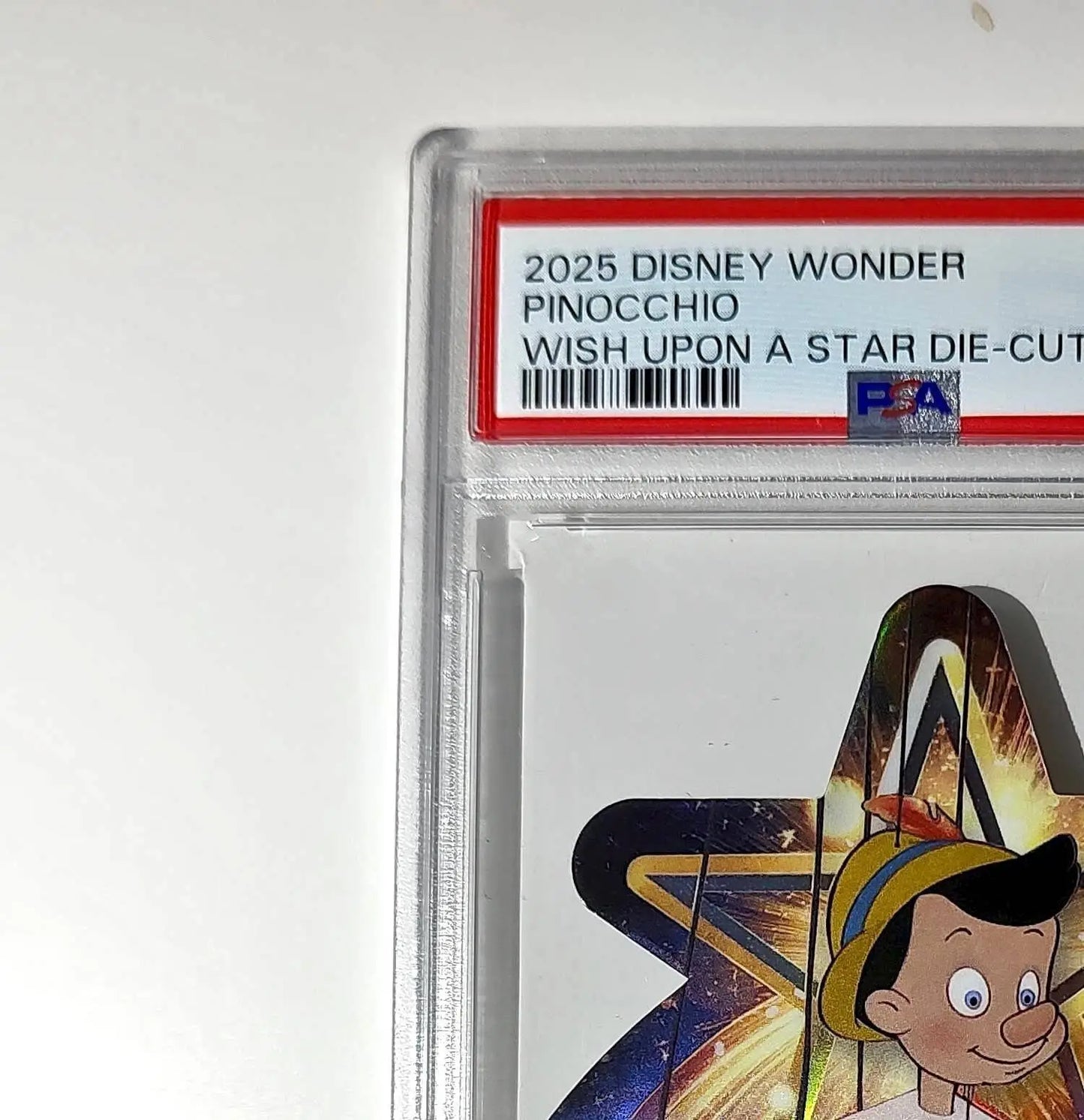 Pinocchio 2025 Topps Chrome Disney #W-1 Wish Upon A Star Die Cut Pinocchio PSA 8 - Non-Sports Card Single