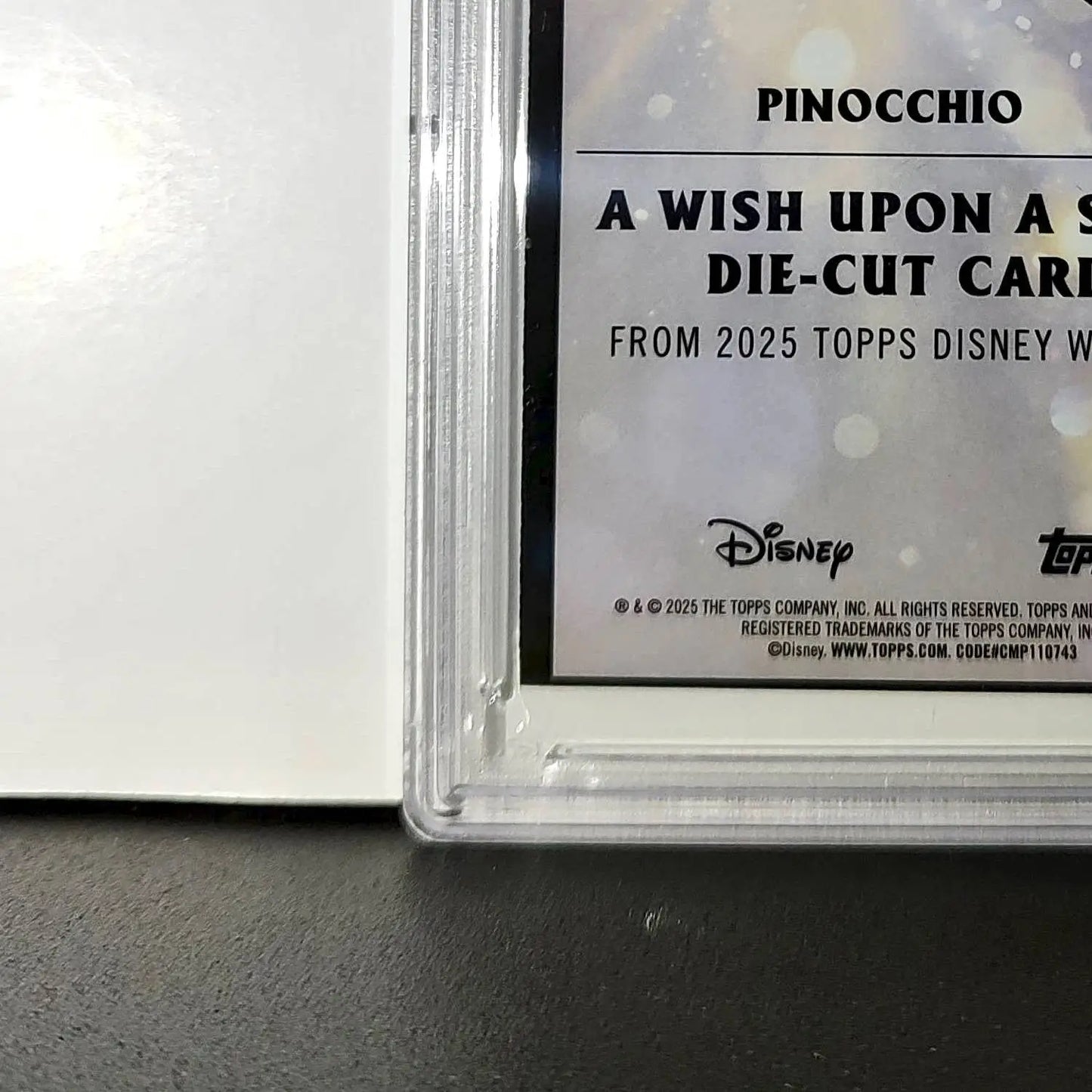 Pinocchio 2025 Topps Chrome Disney #W-1 Wish Upon A Star Die Cut Pinocchio PSA 8 - Non-Sports Card Single