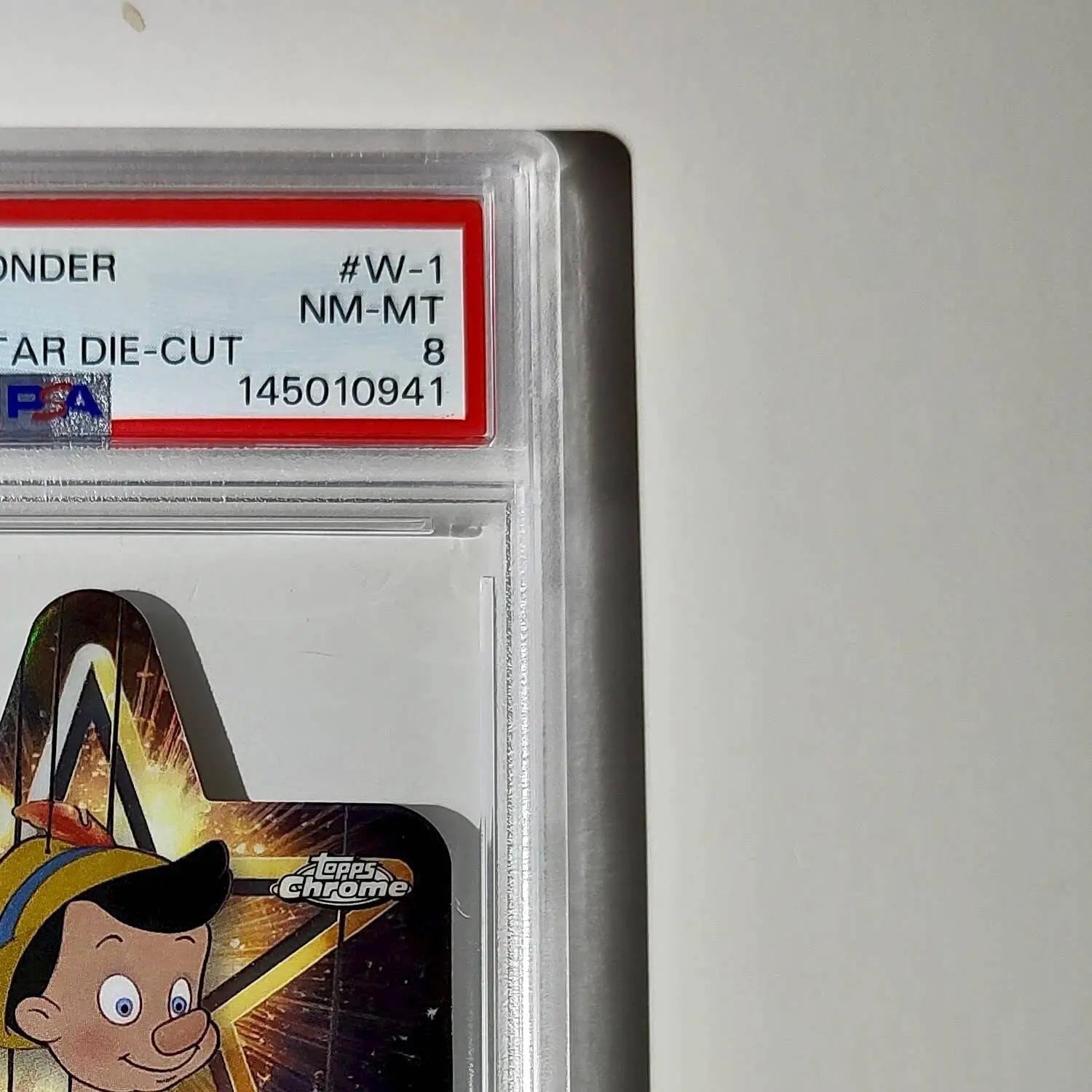 Pinocchio 2025 Topps Chrome Disney #W-1 Wish Upon A Star Die Cut Pinocchio PSA 8 - Non-Sports Card Single