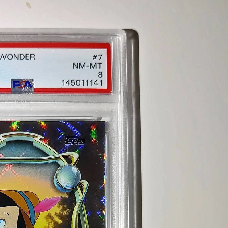 Pinocchio 2025 Topps Disney Wonder #7 Winter Variant Card Pinocchio PSA 8