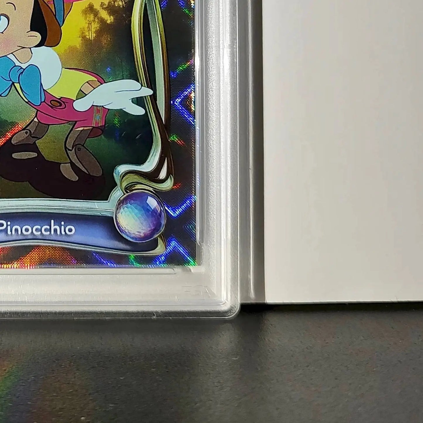 Pinocchio 2025 Topps Disney Wonder #7 Winter Variant Card Pinocchio PSA 8