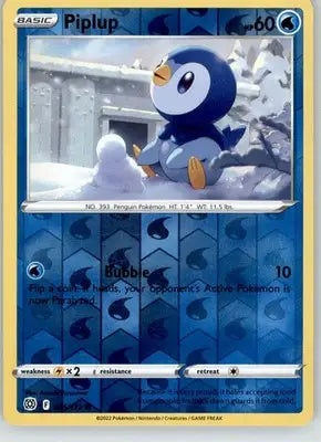 Piplup - Brilliant Stars - 035/172 - Reverse Holo LP Pokemon - Pokémon Card Single