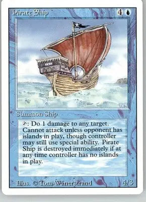 Pirate Ship - Revised Edition - HP Magic: The Gathering - Magic Card Single