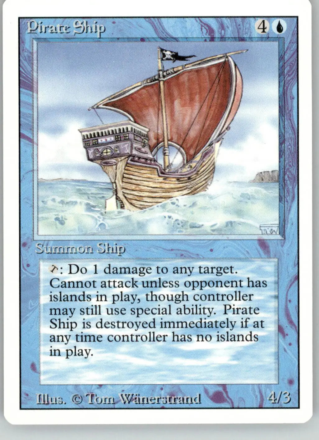 Pirate Ship - Revised Edition - HP Magic: The Gathering - Magic Card Single