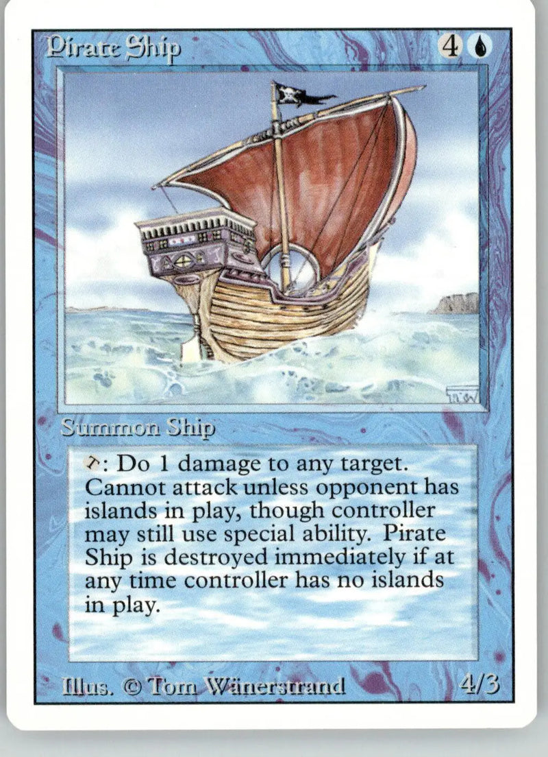Pirate Ship - Revised Edition - HP Magic: The Gathering - Magic Card Single