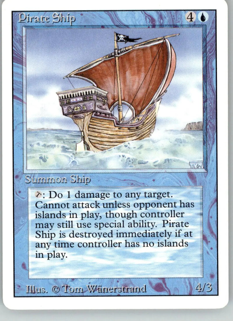 Pirate Ship - Revised Edition - NM Magic: The Gathering - Magic Card Single